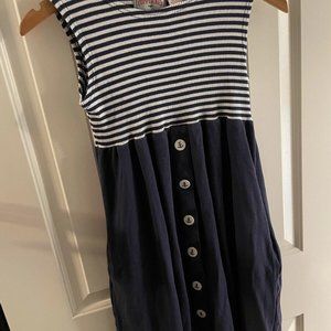 Copper Key Nautical Sailor Dress Medium 10-12 Casu